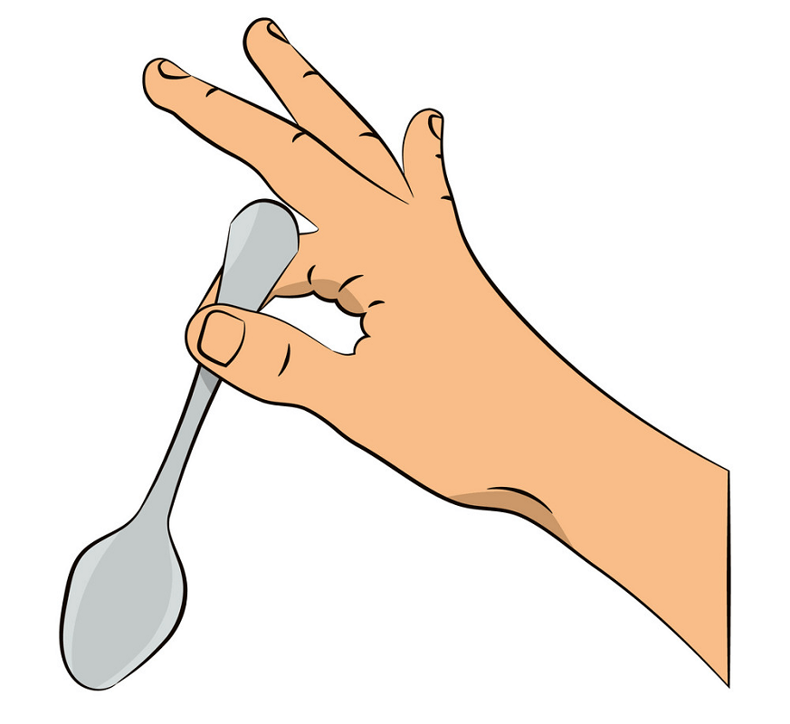 Hand Holding Spoon clipart 1