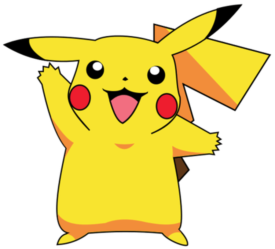 Happy Pikachu clipart transparent
