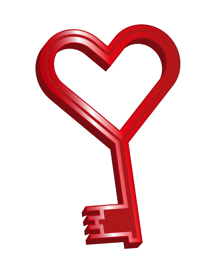 Heart Key clipart transparent