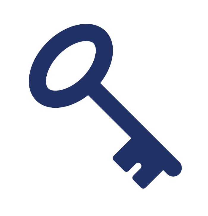Icon Blue Key clipart transparent