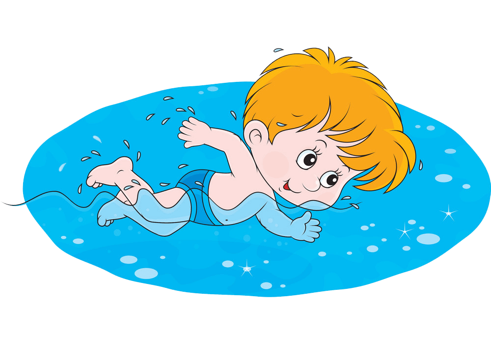 Little Boy Swimming clipart transparent
