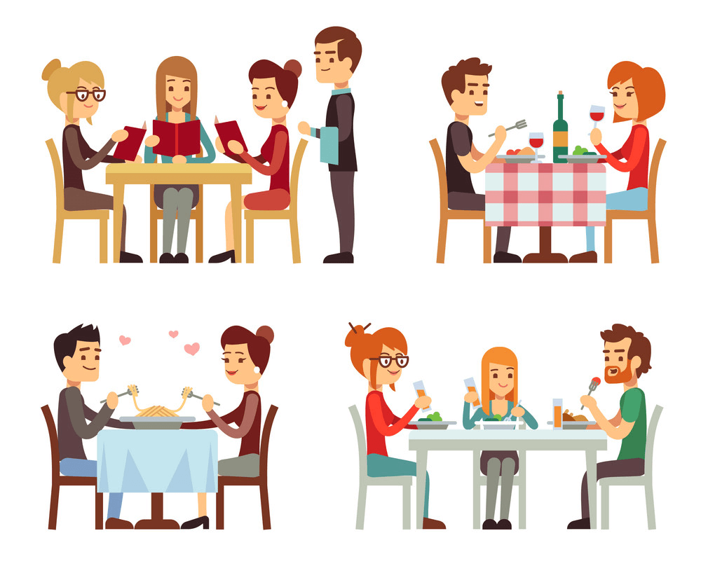 People in Restaurant clipart