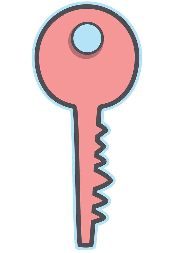 Pink Key clipart transparent