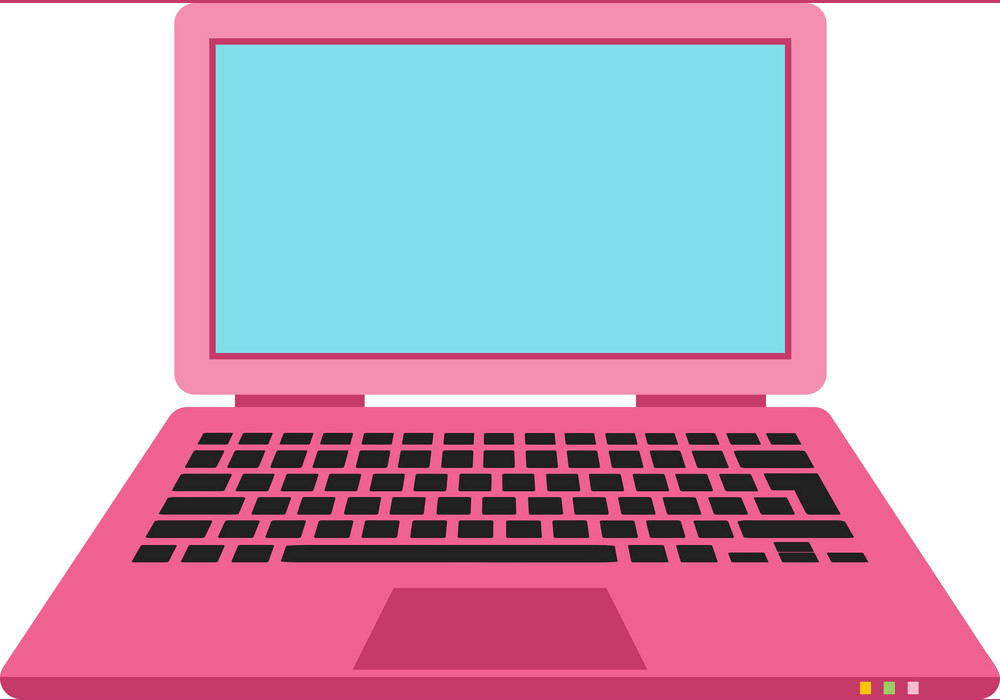 Pink Laptop clipart
