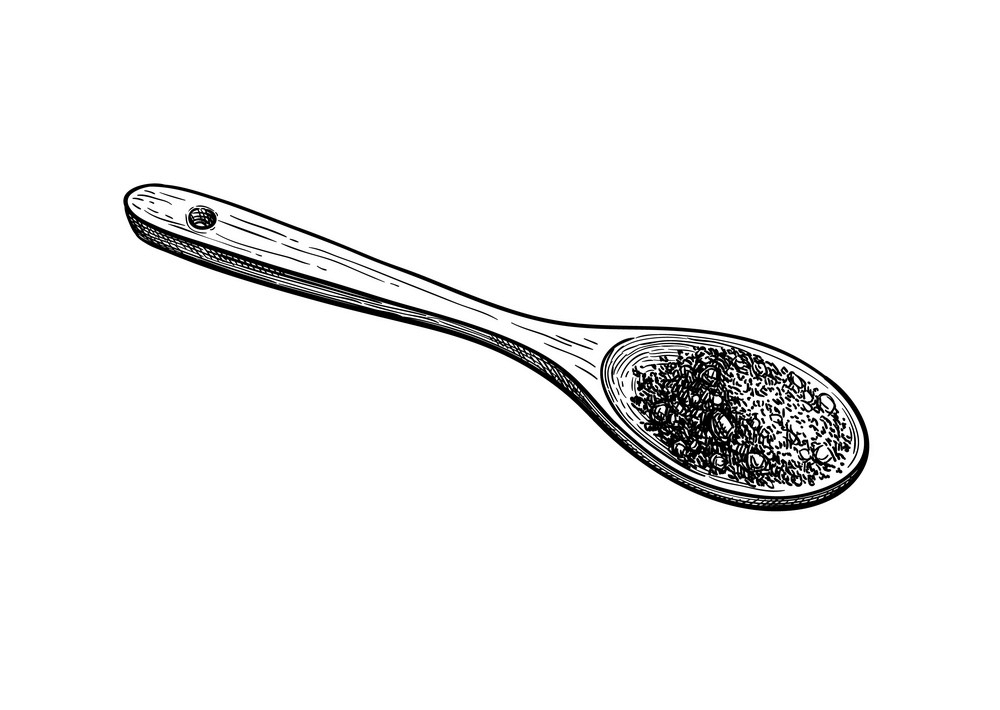 Powder on Spoon clipart