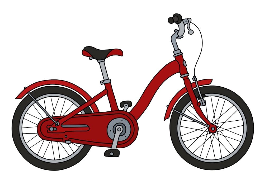 Red Bike clipart transparent 1
