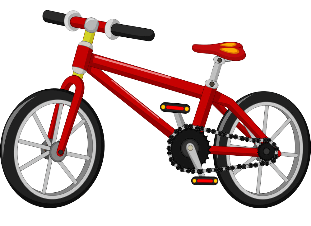 Red Bike clipart transparent