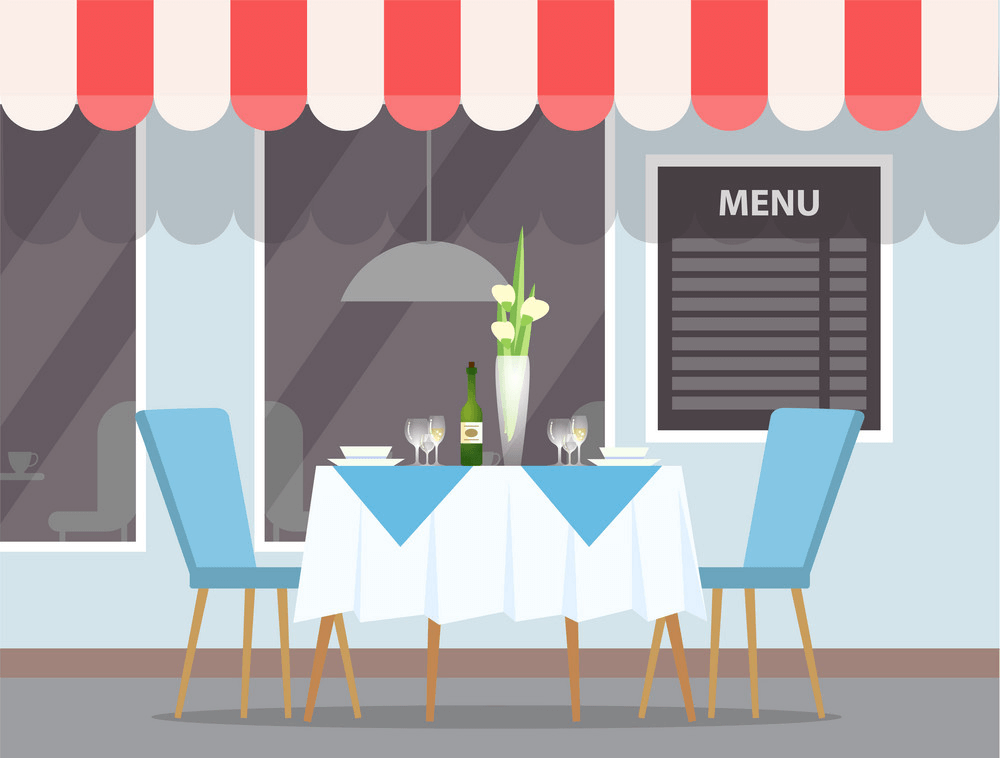 Restaurant Outdoors View clipart