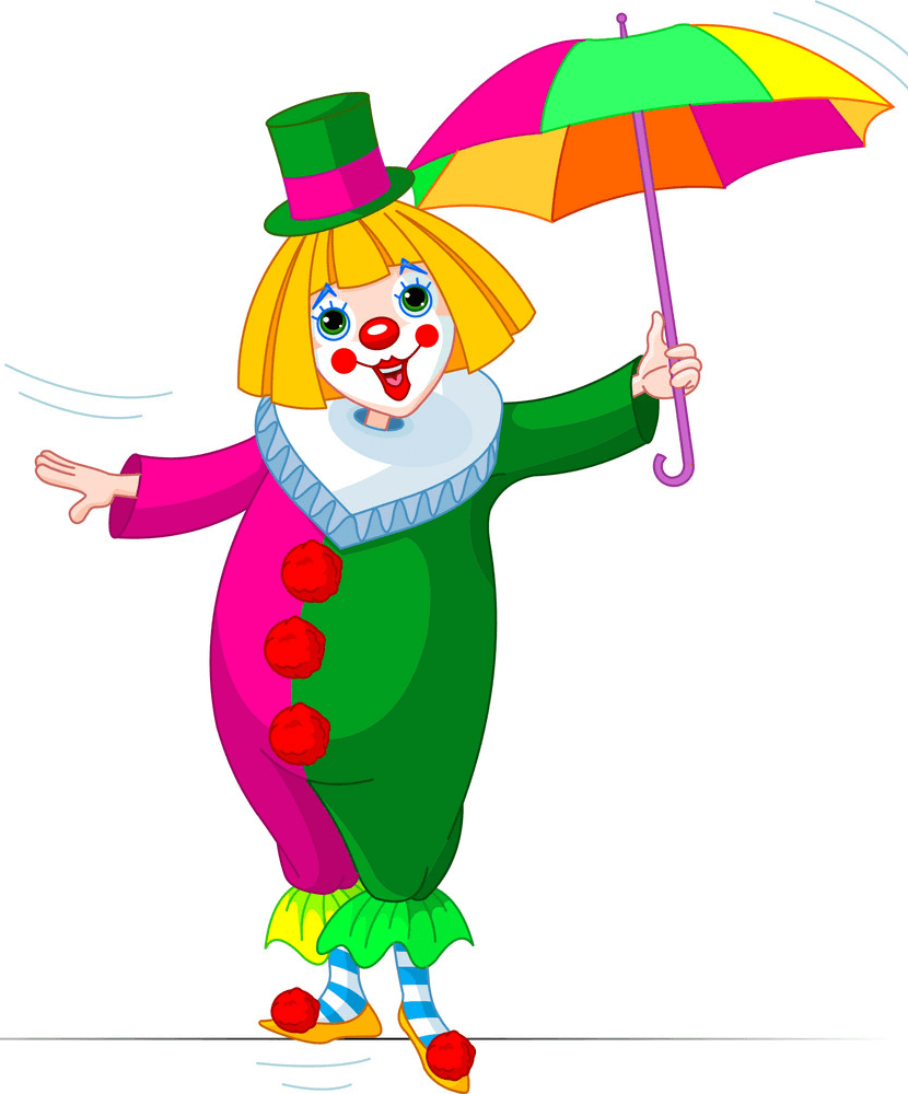 Ropewalker Clown clipart