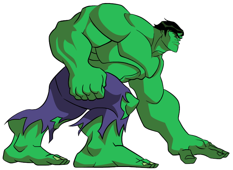 Running Hulk clipart transparent