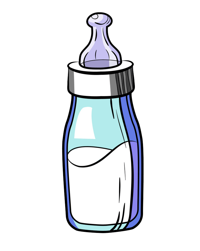 Sketch Baby Bottle clipart transparent