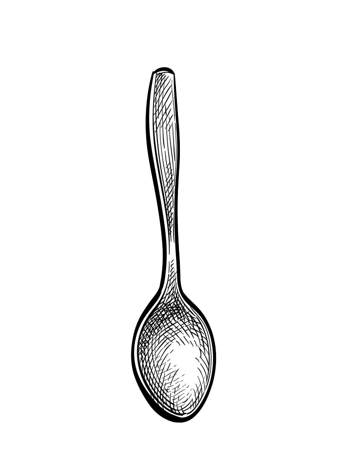 Sketch Spoon clipart transparent