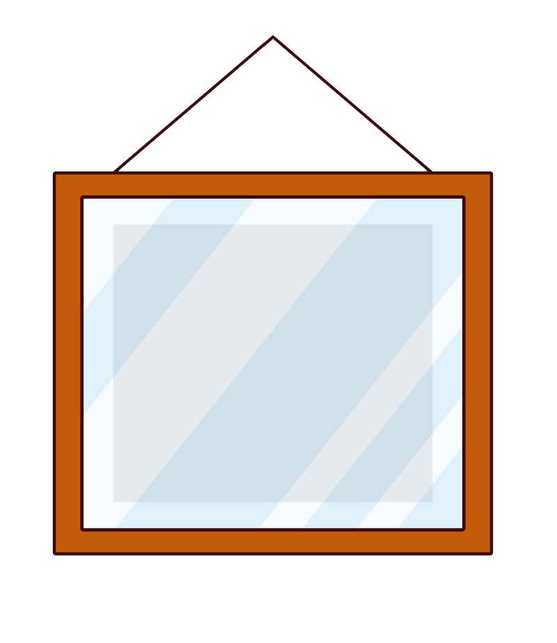 Square Mirror clipart transparent