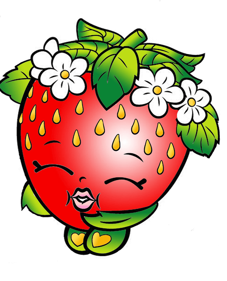Strawberry Kiss Shopkins clipart