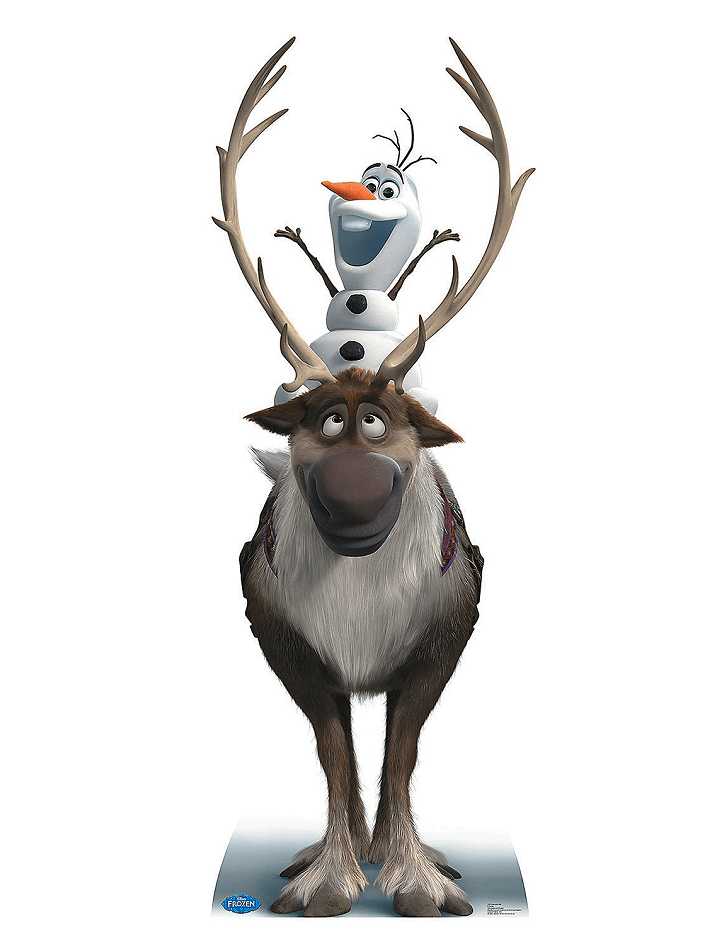 Sven and Olaf from Frozen clipart