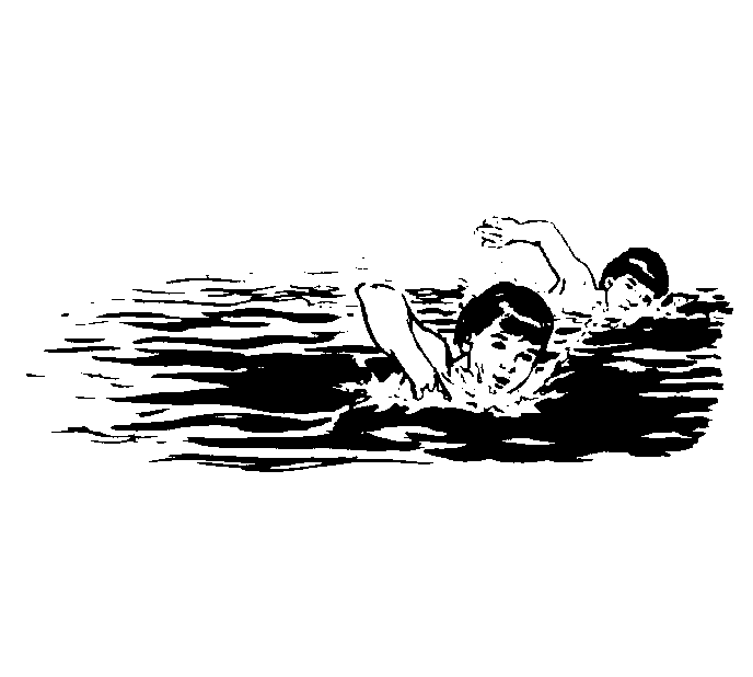 Swimming Clipart Black and White 1