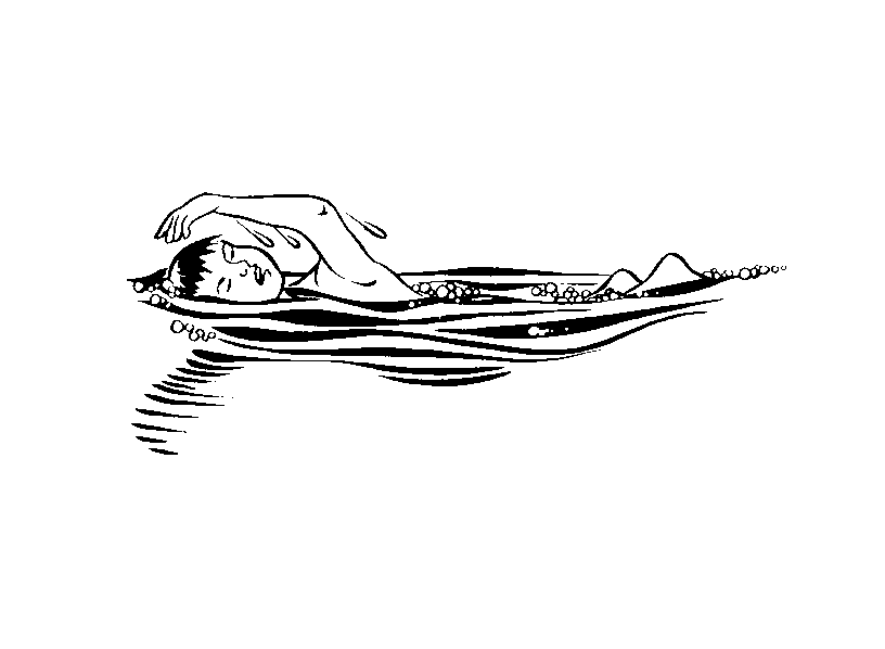 Swimming Clipart Black and White