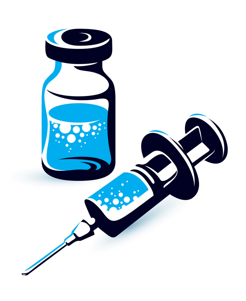 Vial and Syringe clipart