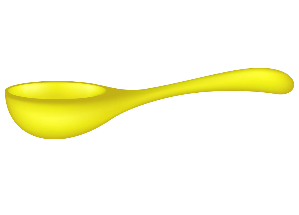 Yellow Spoon clipart transparent