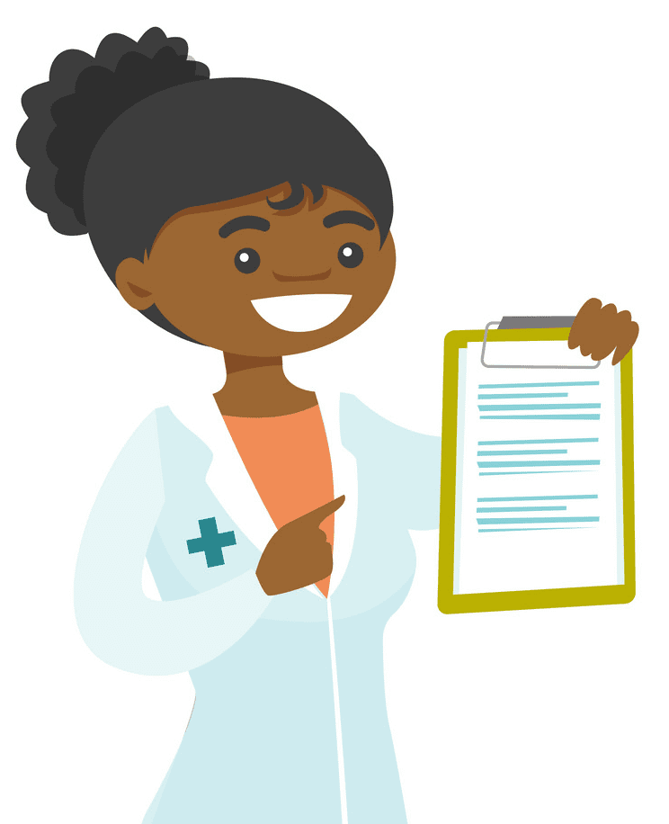 Young Black Doctor clipart
