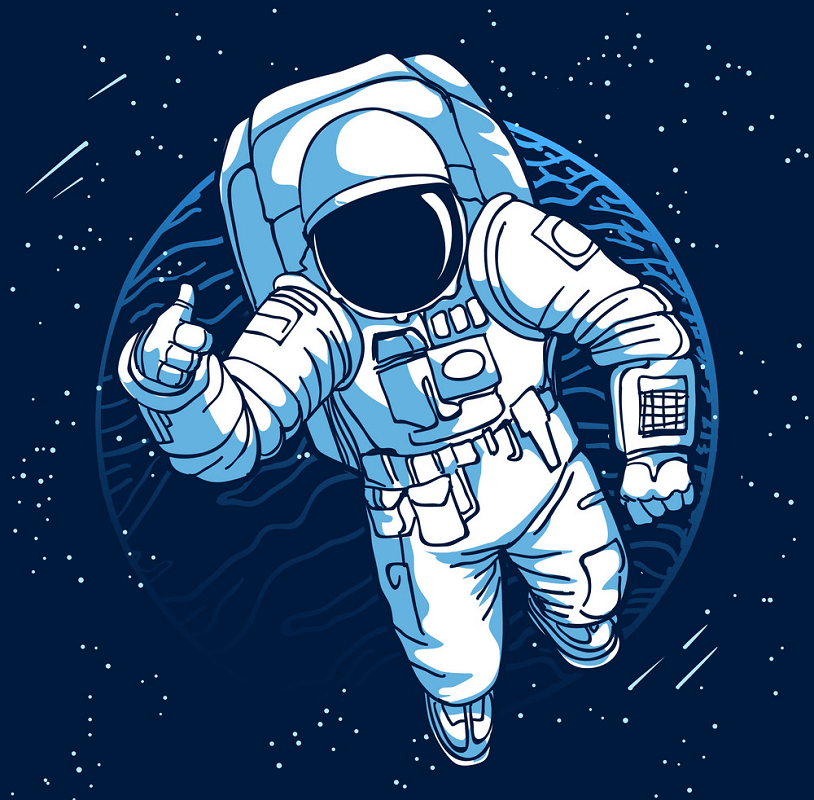 Astronaut in Space clipart 1