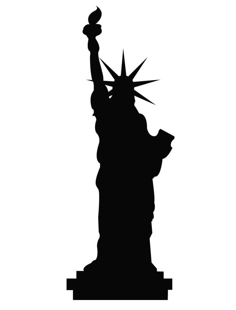 Black Statue of Liberty clipart