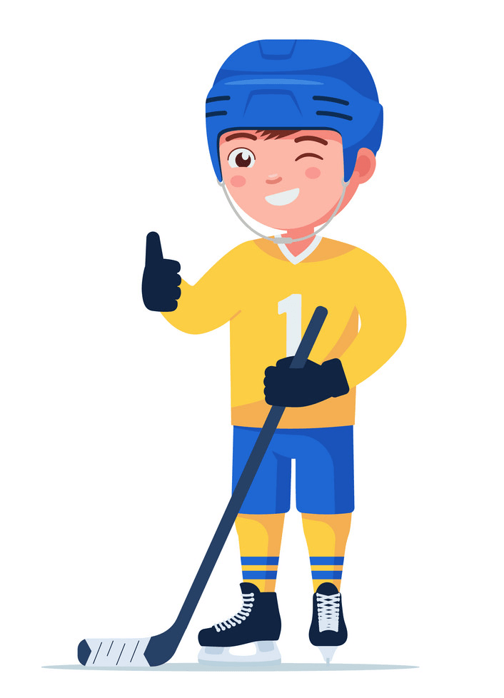 Boy Hockey Player clipart