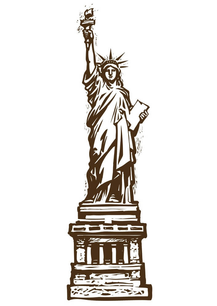 Engraving Statue of Liberty clipart