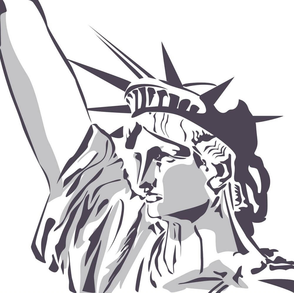 Face of Statue of Liberty clipart