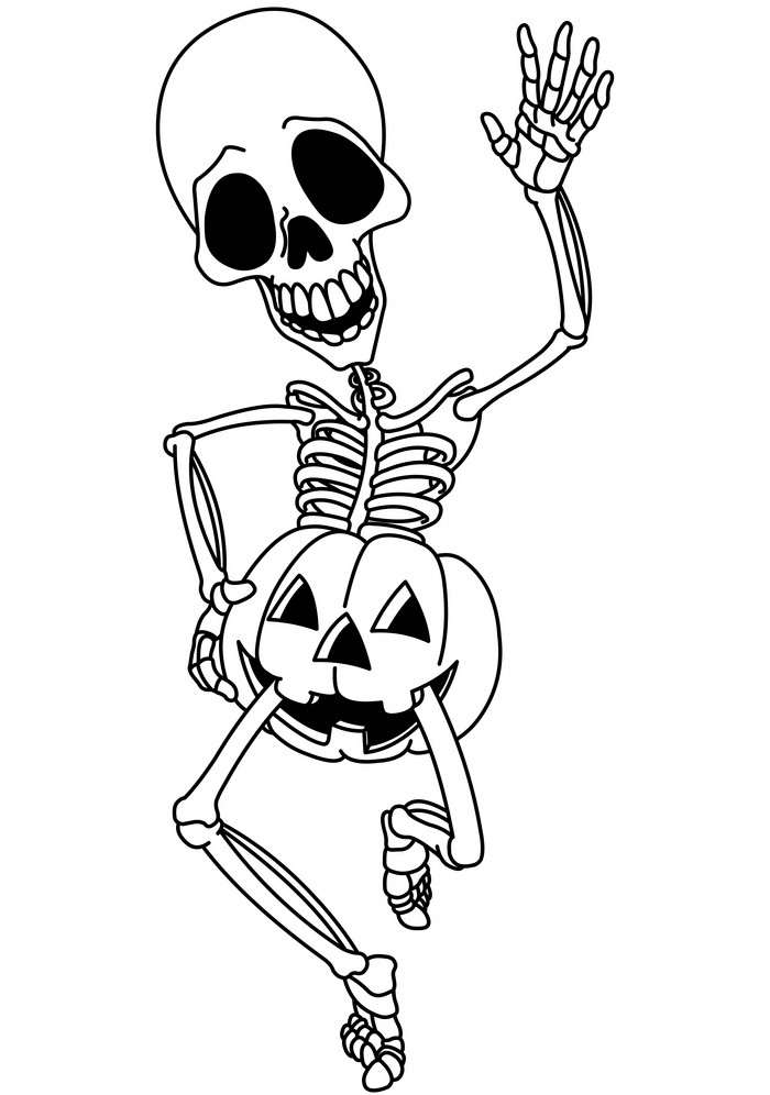 Funny Halloween Skeleton clipart