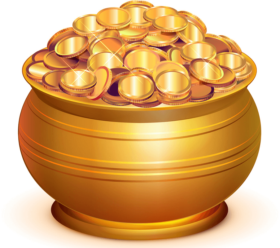 Gold Pot of Gold clipart