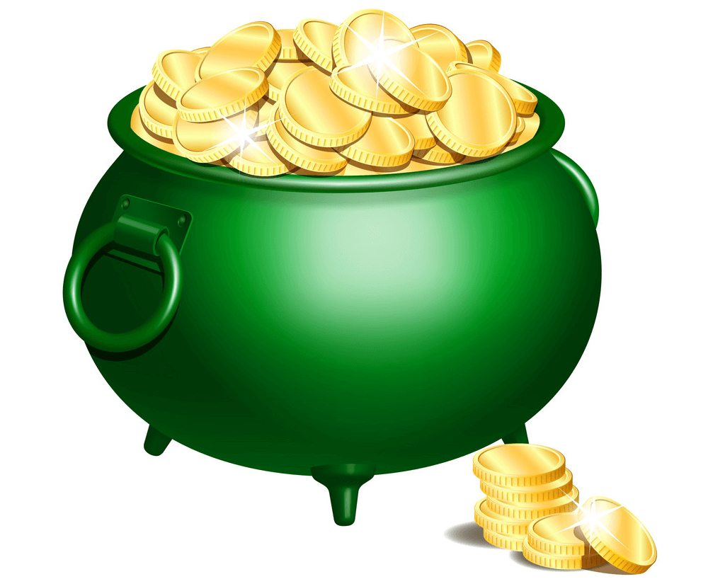 Green Pot of Gold clipart 1