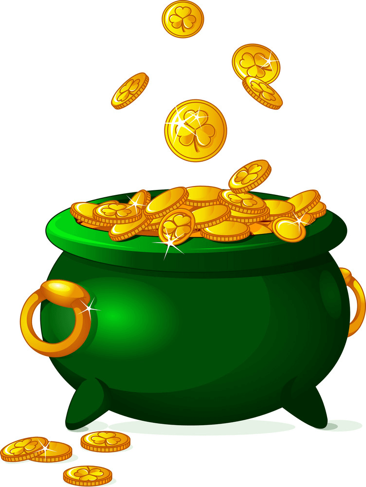 Green Pot of Gold clipart