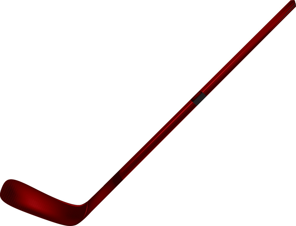 Red Hockey Stick clipart