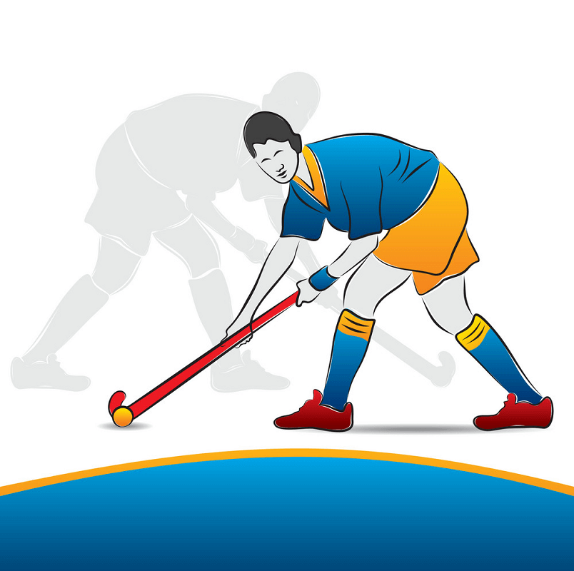Woman Playing Hockey clipart