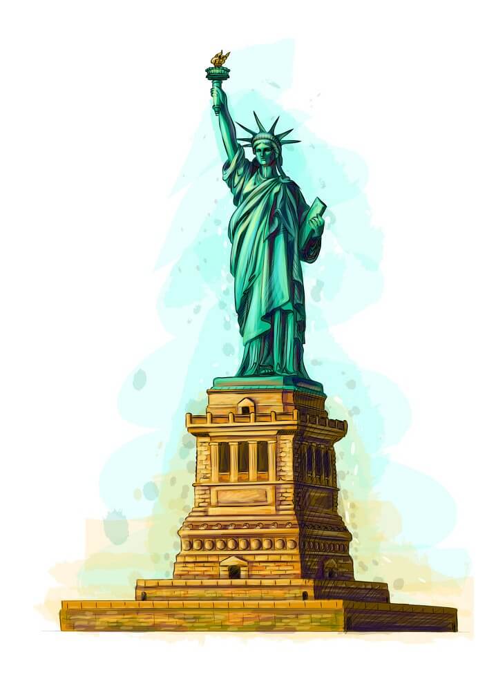 Wonderful Statue of Liberty clipart