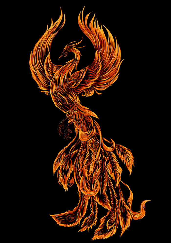 Awesome Fire Phoenix clipart