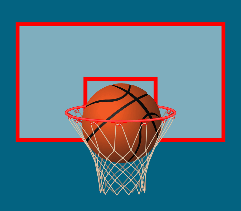 Basketball Hoop and Ball clipart