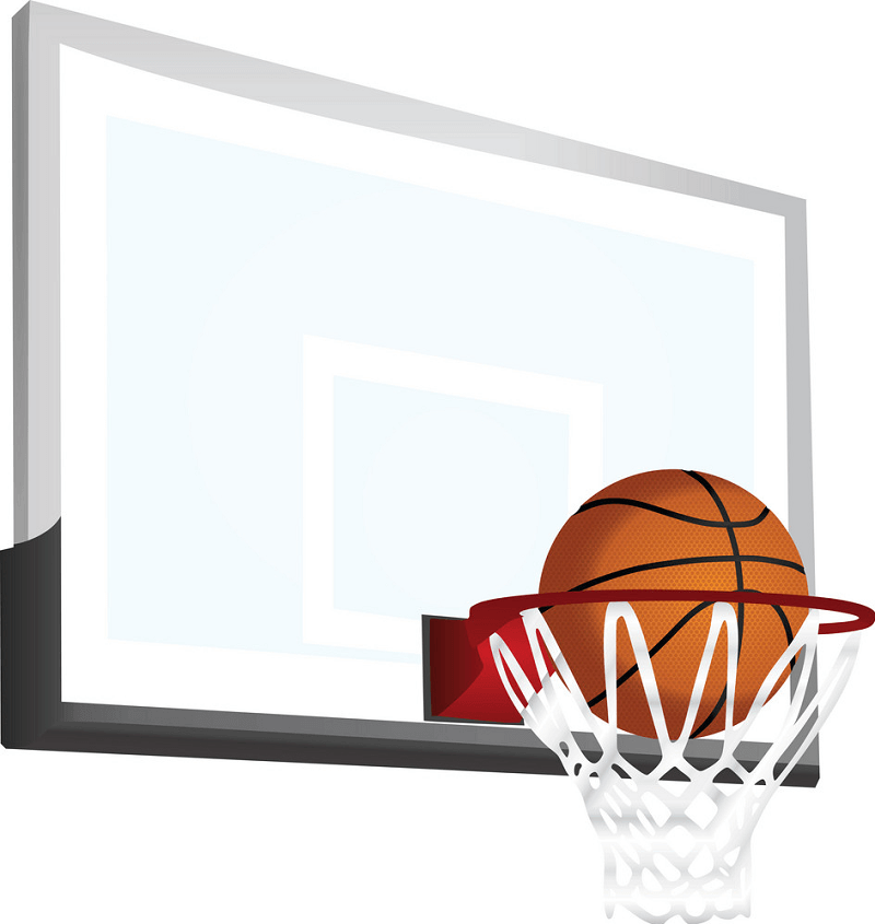 Basketball Hoop and a Ball clipart