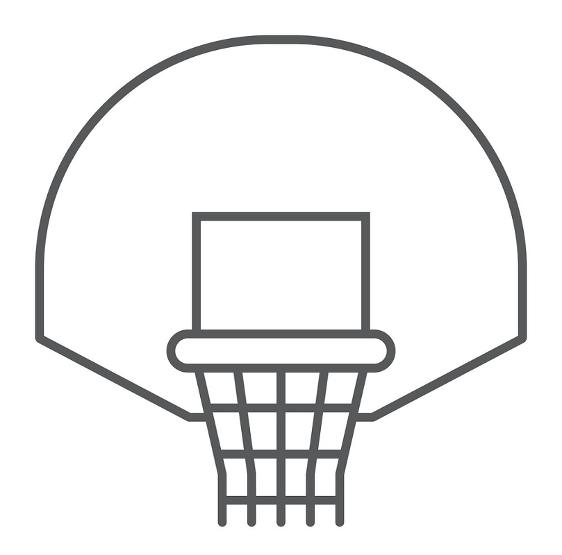 Basketball Hoop simple icon clipart