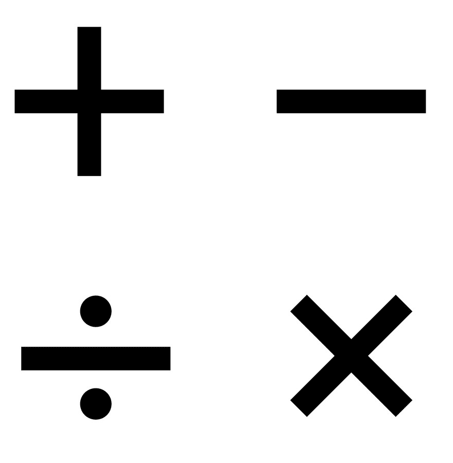 Black Math Symbols clipart