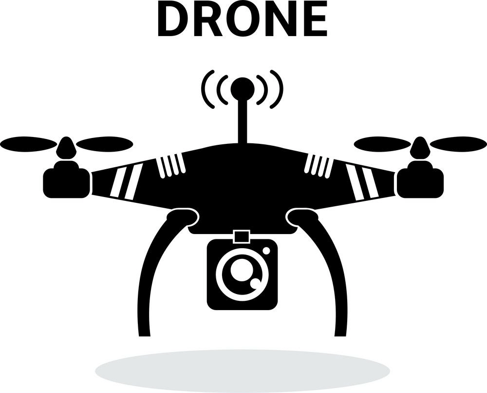 Black and White Drone clipart