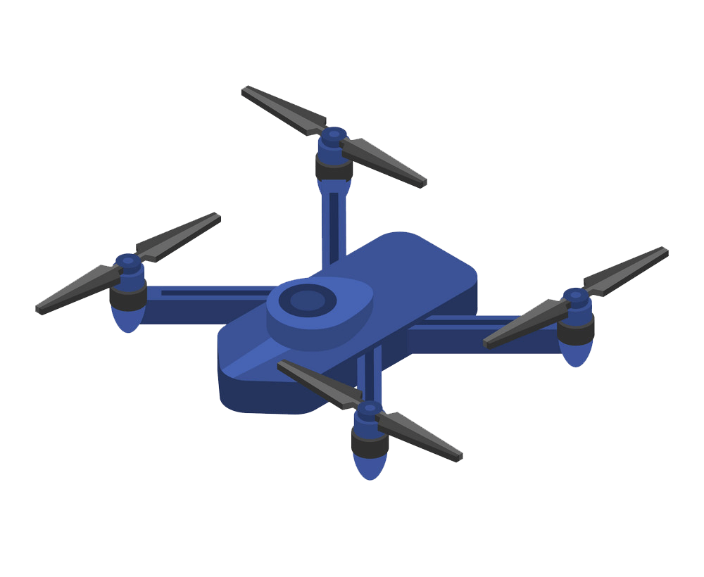 Blue Drone clipart transparent