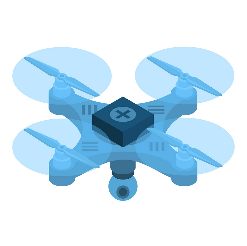 Blue Drone clipart