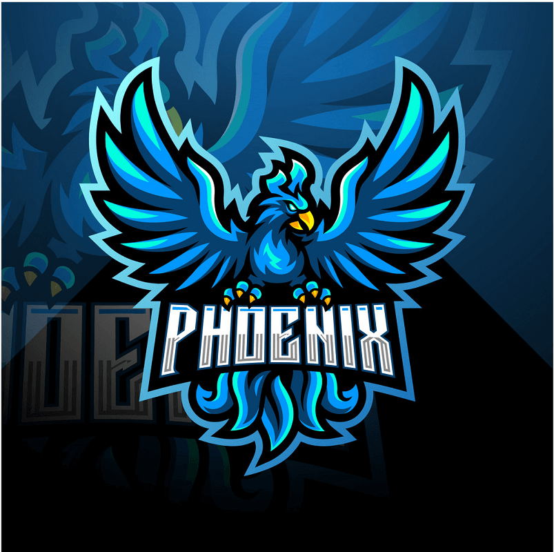 Blue Phoenix Logo clipart png