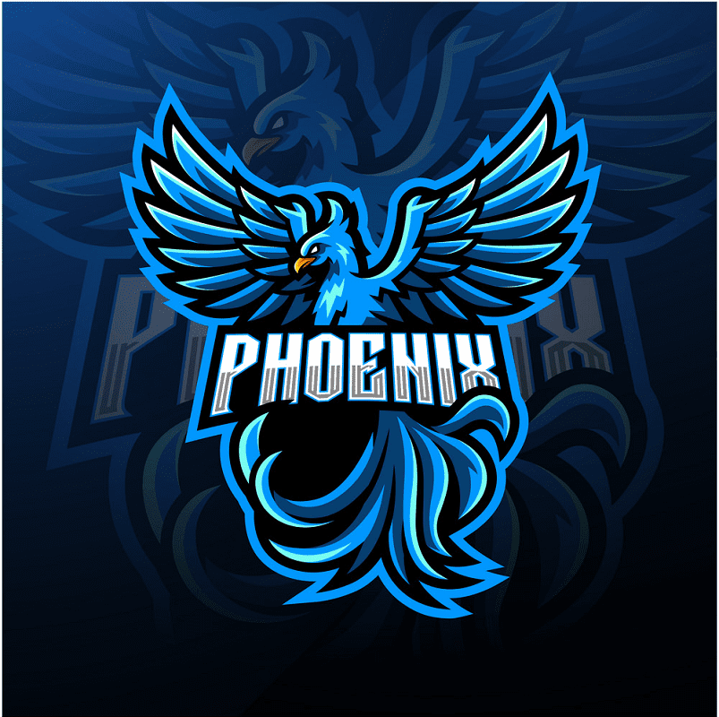 Blue Phoenix Logo clipart