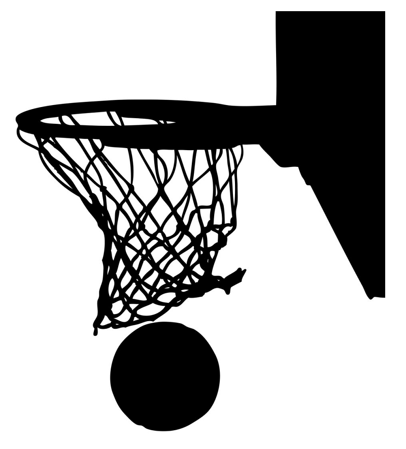 Clipart Black Basketball Hoop