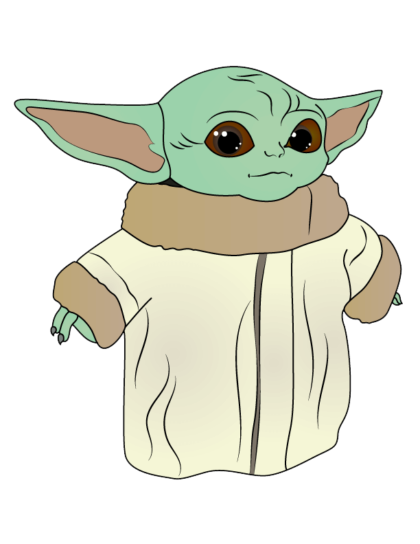 Cute Yoda clipart transparent 1