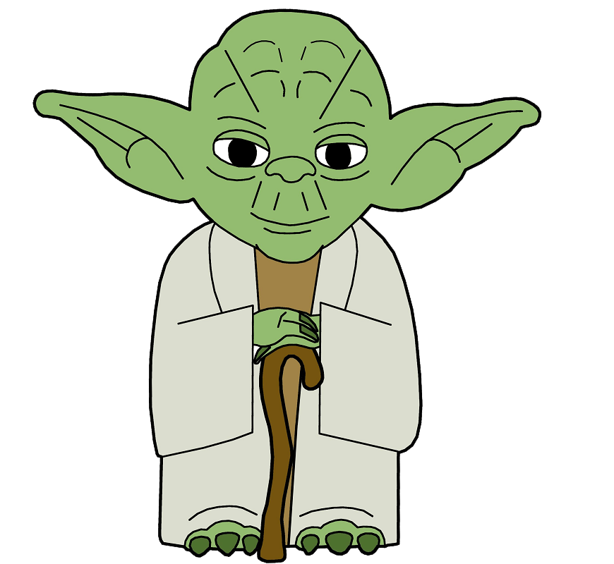 Cute Yoda clipart transparent
