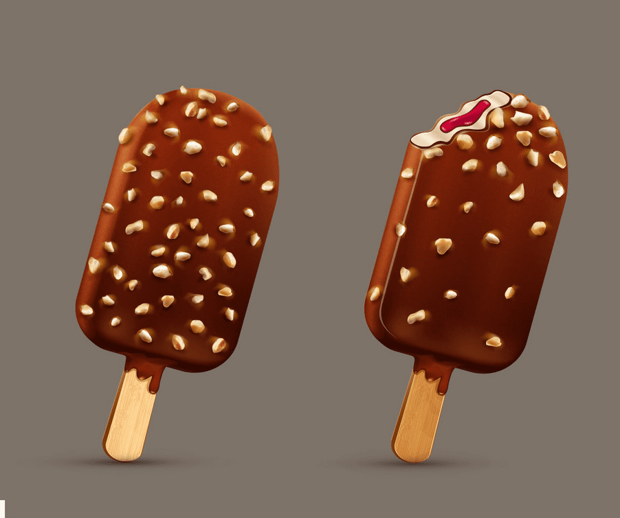 Delicious Chocolate Popsicle clipart